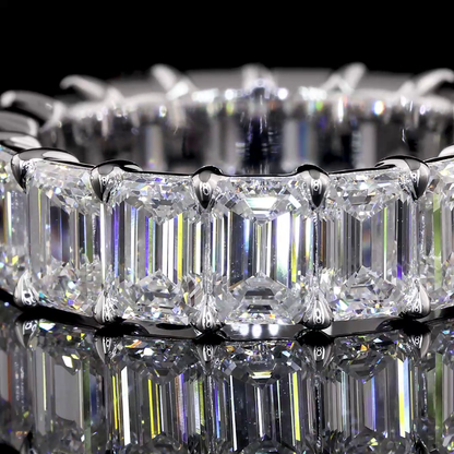 7.97 CTTW Emerald Lab Diamond Full Eternity (E Color and VVS2 Clarity)