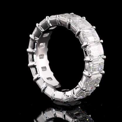 7.97 CTTW Emerald Lab Diamond Full Eternity (E Color and VVS2 Clarity)
