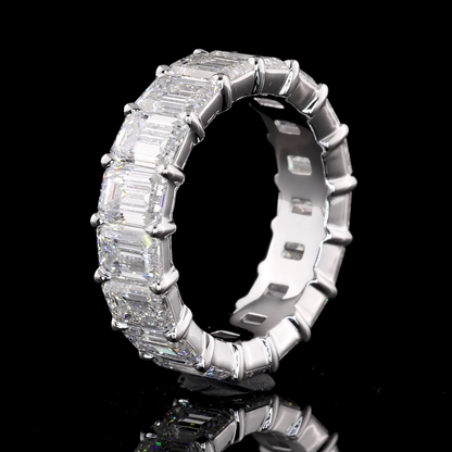 7.97 CTTW Emerald Lab Diamond Full Eternity (E Color and VVS2 Clarity)