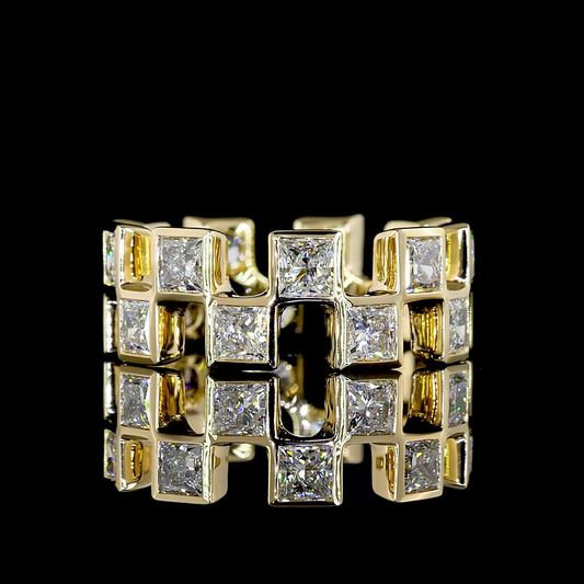 3.62 CTTW Princess Lab Diamond Full Eternity (E Color and VS1 Clarity)