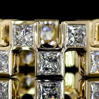 3.62 CTTW Princess Lab Diamond Full Eternity (E Color and VS1 Clarity)