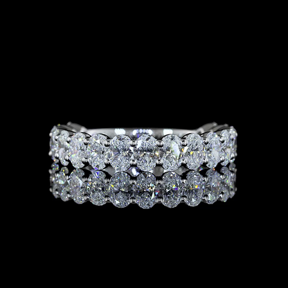 1.75 CTTW Oval Lab Diamond 3/4 Eternity Band (E Color and VS Clarity)