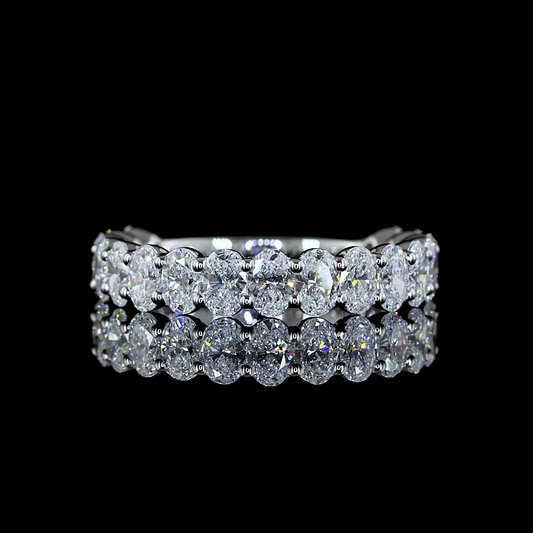 1.75 CTTW Oval Lab Diamond 3/4 Eternity Band (E Color and VS Clarity)