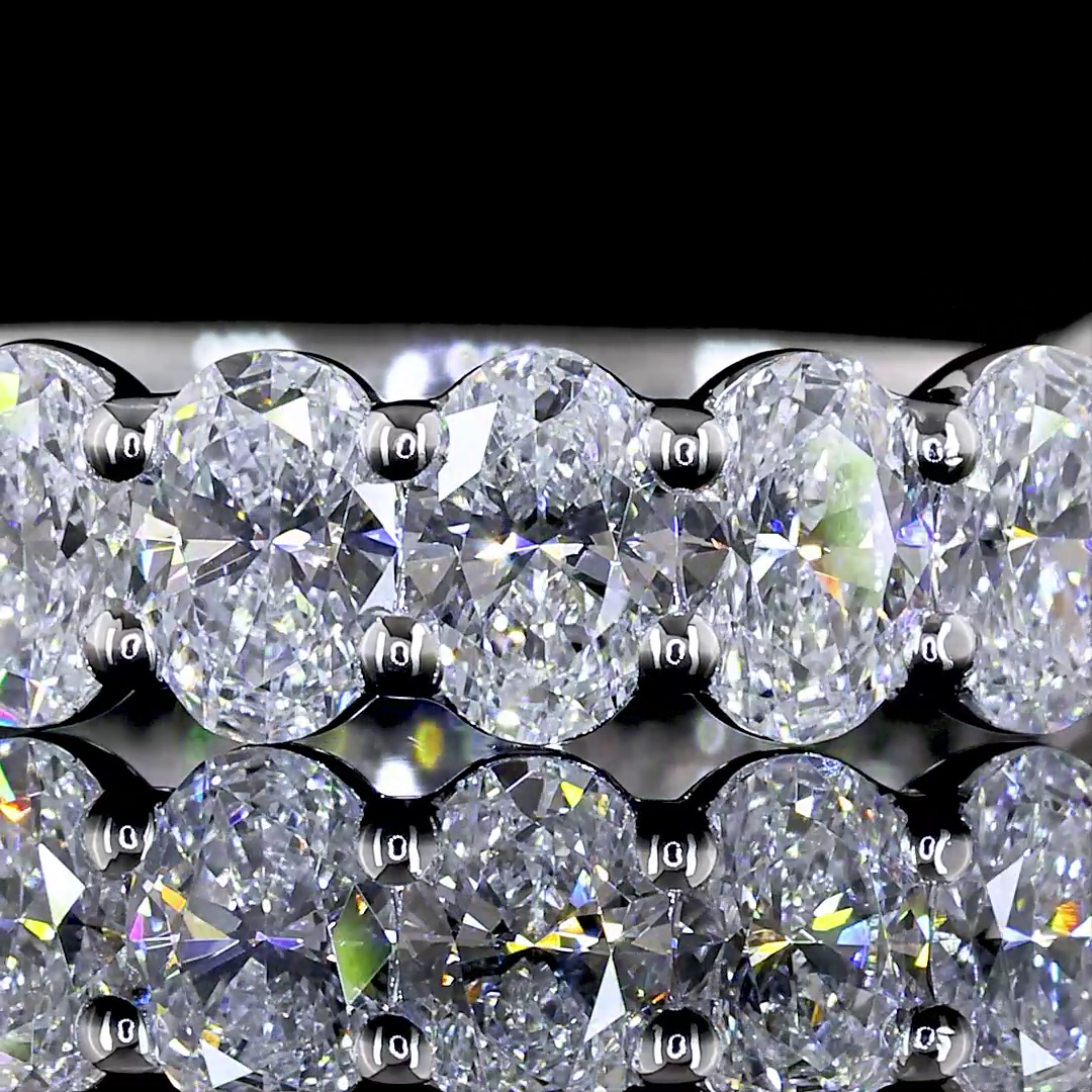 1.75 CTTW Oval Lab Diamond 3/4 Eternity Band (E Color and VS Clarity)