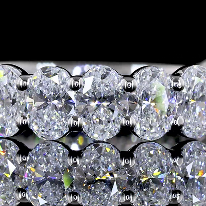 1.75 CTTW Oval Lab Diamond 3/4 Eternity Band (E Color and VS Clarity)