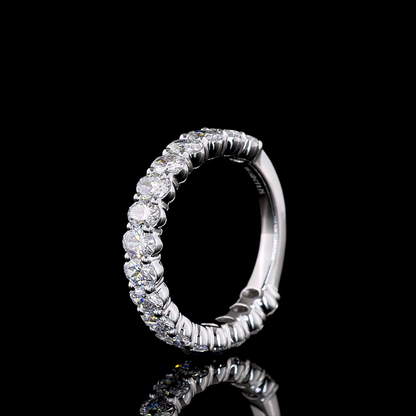 1.75 CTTW Oval Lab Diamond 3/4 Eternity Band (E Color and VS Clarity)