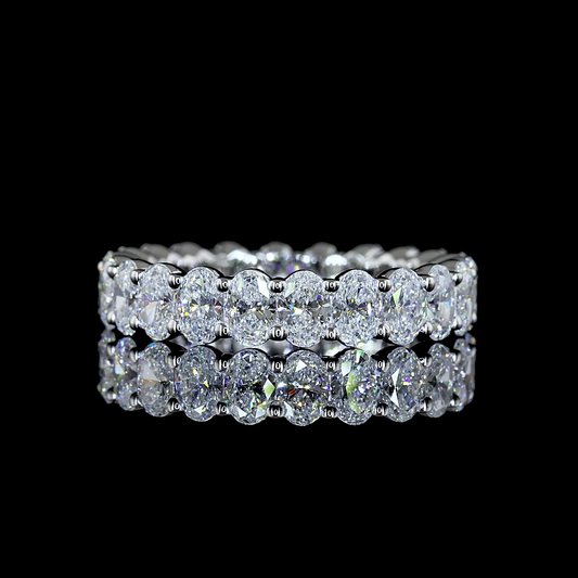 2.97 CTTW Oval Lab Diamond Full Eternity (E Color and VS Clarity)