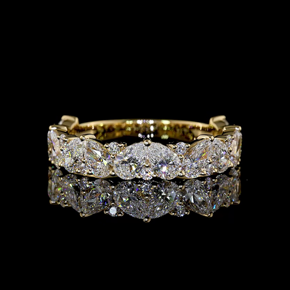 1.94 CTTW MIX Lab Diamond 3/4 Eternity Band