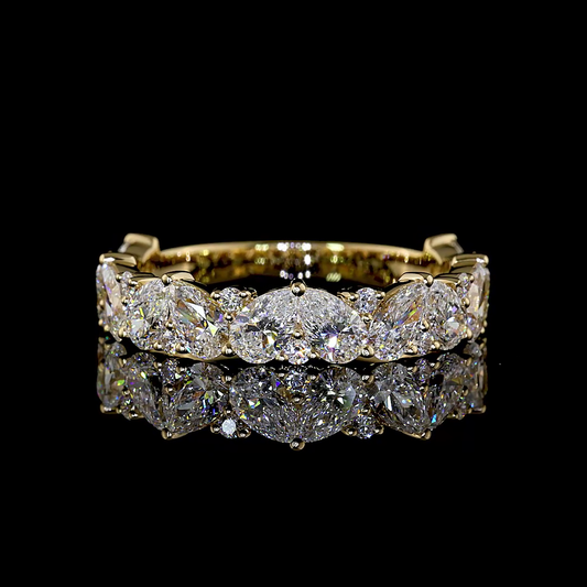 1.94 CTTW MIX Lab Diamond 3/4 Eternity Band