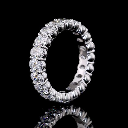 3.04 CTTW Oval Lab Diamond Full Eternity (E Color and VS Clarity)