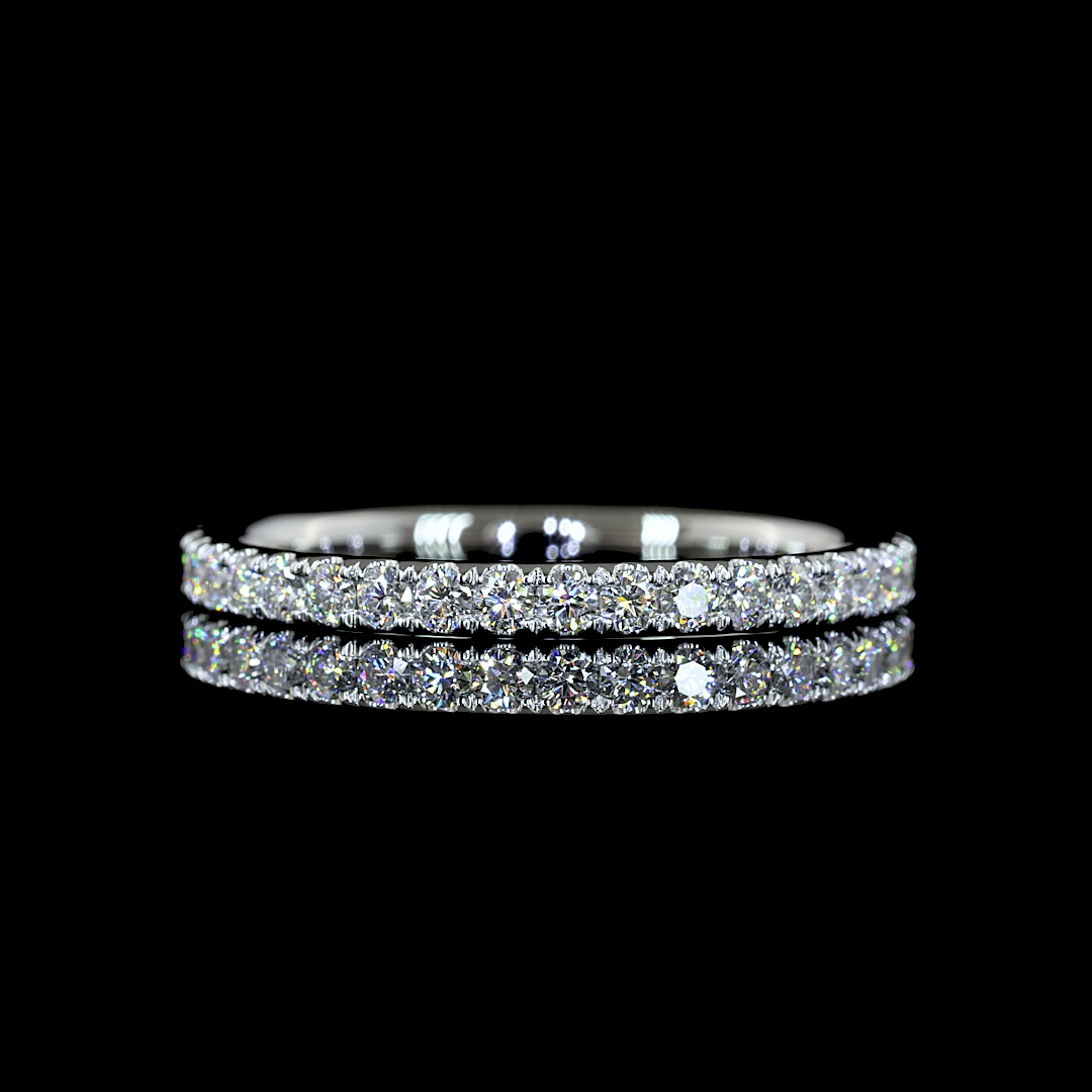 0.69 CTTW Round Lab Diamond 3/4 Eternity Band (E Color and VS Clarity)