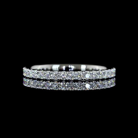 0.69 CTTW Round Lab Diamond 3/4 Eternity Band (E Color and VS Clarity)