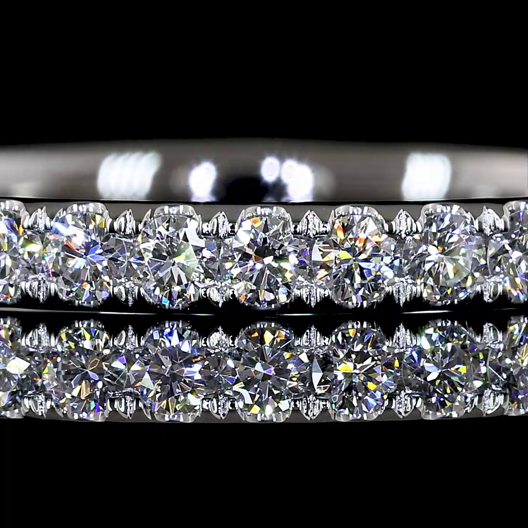 0.69 CTTW Round Lab Diamond 3/4 Eternity Band (E Color and VS Clarity)