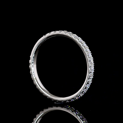 0.69 CTTW Round Lab Diamond 3/4 Eternity Band (E Color and VS Clarity)
