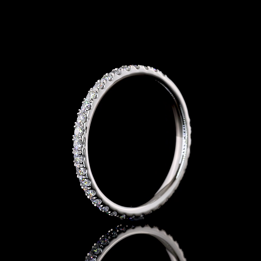 0.69 CTTW Round Lab Diamond 3/4 Eternity Band (E Color and VS Clarity)