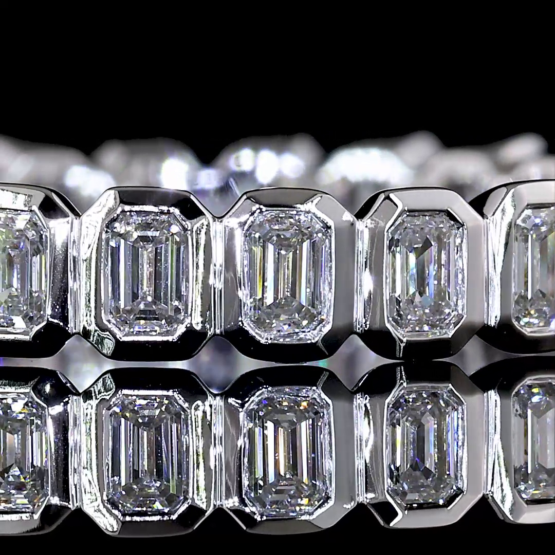 1.00 CTTW Emerald Lab Diamond Full Eternity (E Color and VS Clarity)