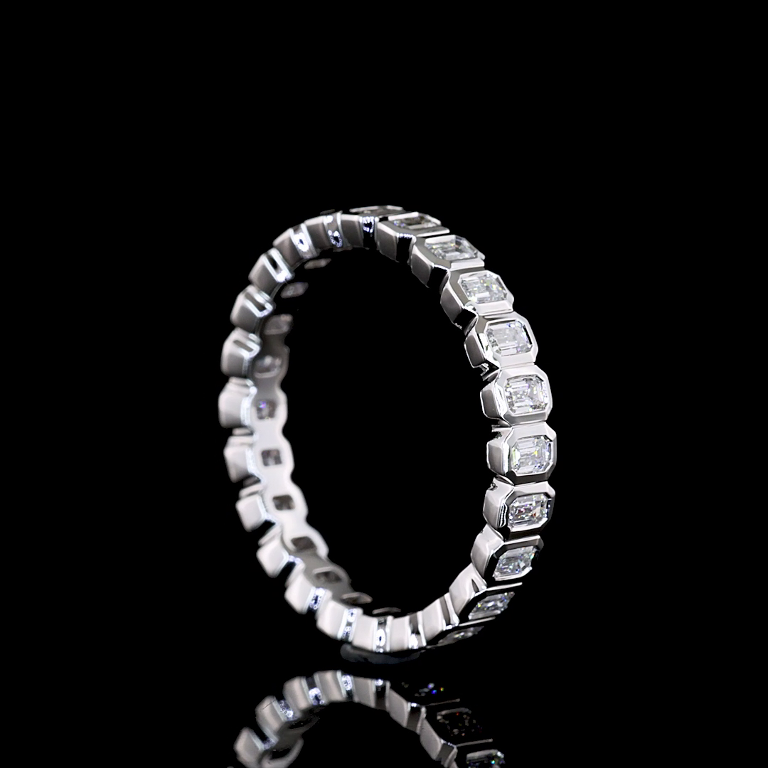 1.00 CTTW Emerald Lab Diamond Full Eternity (E Color and VS Clarity)