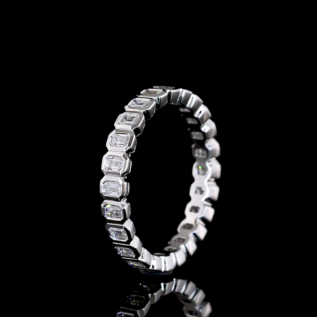 1.00 CTTW Emerald Lab Diamond Full Eternity (E Color and VS Clarity)
