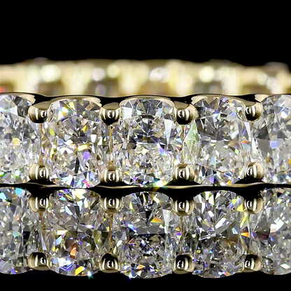 2.31 CTTW Cushion Brilliant Lab Grown Diamond Full Eternity Sz. 4.5 (E Color and VS Clarity)