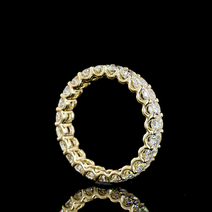 2.31 CTTW Cushion Brilliant Lab Grown Diamond Full Eternity Sz. 4.5 (E Color and VS Clarity)