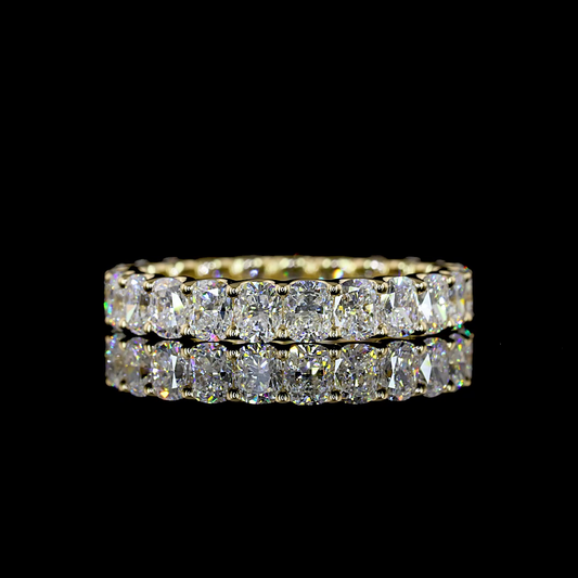 2.68 CTTW Cushion Brilliant Lab Diamond Full Eternity (E Color and VS Clarity)
