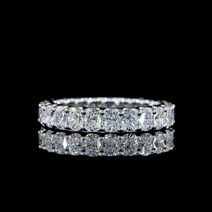 2.13 CTTW Cushion Brilliant Lab Grown Diamond Full Eternity Sz. 4 (E Color and VS Clarity)