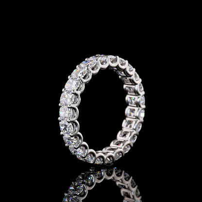 2.13 CTTW Cushion Brilliant Lab Grown Diamond Full Eternity Sz. 4 (E Color and VS Clarity)