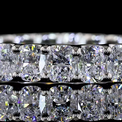 2.32 CTTW Cushion Brilliant Lab Grown Diamond Full Eternity Sz. 4.5 (E Color and VS Clarity)