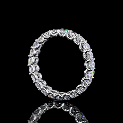 2.67 CTTW Cushion Brilliant Lab Diamond Full Eternity (E Color and VS Clarity)