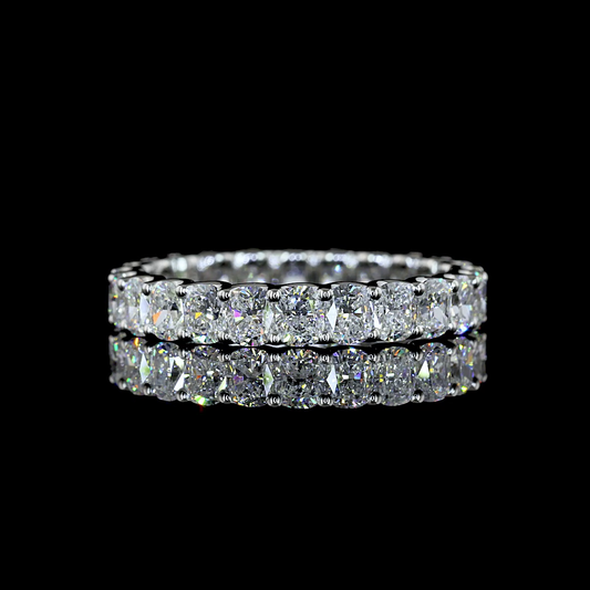 2.80 CTTW Cushion Brilliant Lab Diamond Full Eternity (E Color and VS Clarity)