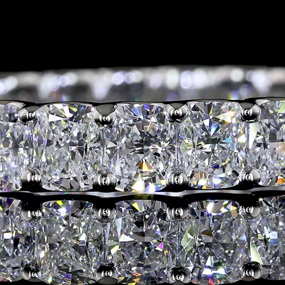 2.73 CTTW Cushion Brilliant Lab Grown Diamond Full Eternity Sz. 8 (E Color and VS Clarity)