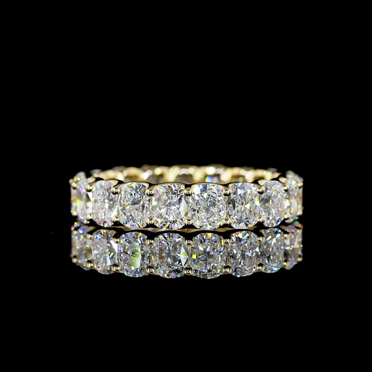 2.87 CTTW Cushion Brilliant Lab Diamond Full Eternity (E Color and VS Clarity)