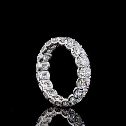 2.96 CTTW Cushion Brilliant Lab Diamond Full Eternity (E Color and VS Clarity)