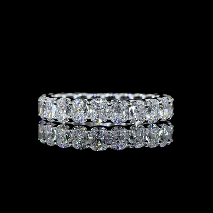 3.31 CTTW Cushion Brilliant Lab Diamond Full Eternity (E Color and VS Clarity)