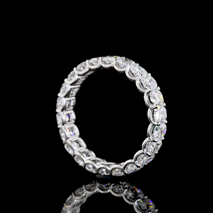 3.31 CTTW Cushion Brilliant Lab Diamond Full Eternity (E Color and VS Clarity)