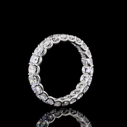 3.31 CTTW Cushion Brilliant Lab Diamond Full Eternity (E Color and VS Clarity)