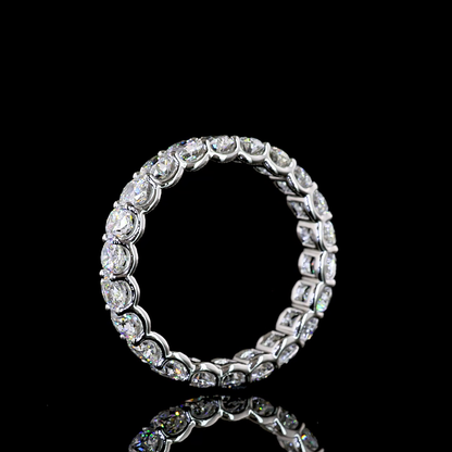 3.72 CTTW Cushion Brilliant Lab Grown Diamond Full Eternity Sz. 8 (E Color and VS Clarity)
