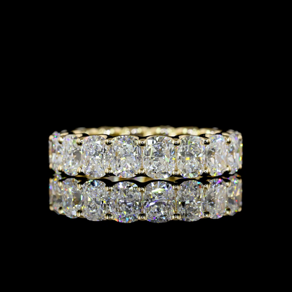 4.07 CTTW Cushion Brilliant Lab Diamond Full Eternity (E Color and VS1 Clarity)