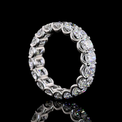 4.14 CTTW Cushion Brilliant Lab Diamond Full Eternity (E Color and VS Clarity)