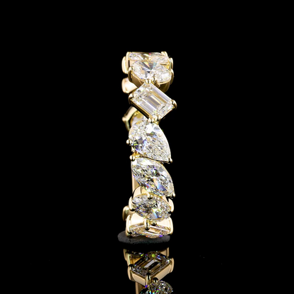 2.61 CTTW MIX Lab Diamond 3/4 Eternity Band Sz. 5 14k Yellow Gold (E Color and VS1 Clarity)