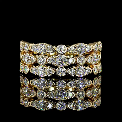 1.55 CTTW Round Lab Diamond 3/4 Eternity Band (E Color and VS Clarity)