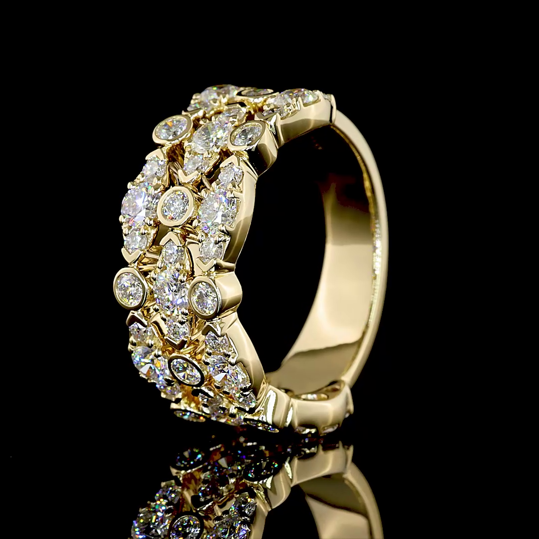 1.55 CTTW Round Lab Diamond 3/4 Eternity Band (E Color and VS Clarity)