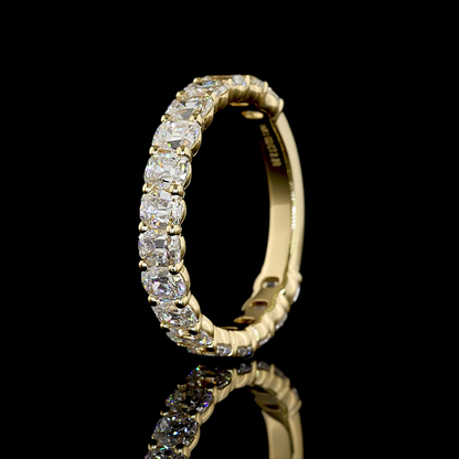 2.20 CTTW Antique Cushion Lab Diamond 3/4 Eternity Band (E Color and VS Clarity)