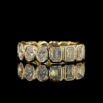 3.66 CTTW Oval Lab Grown Diamond Full Eternity Sz. 6 (E Color and VS Clarity)