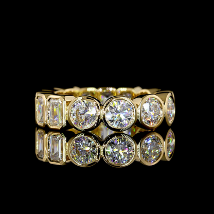 4.15 CTTW Emerald Lab Grown Diamond Full Eternity Sz. 6 (E Color and VS Clarity)