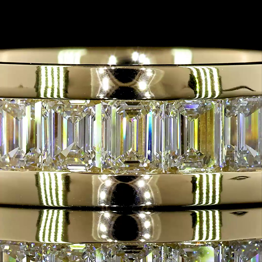 4.70 CTTW Emerald Lab Diamond Full Eternity (F Color and VS1 Clarity)