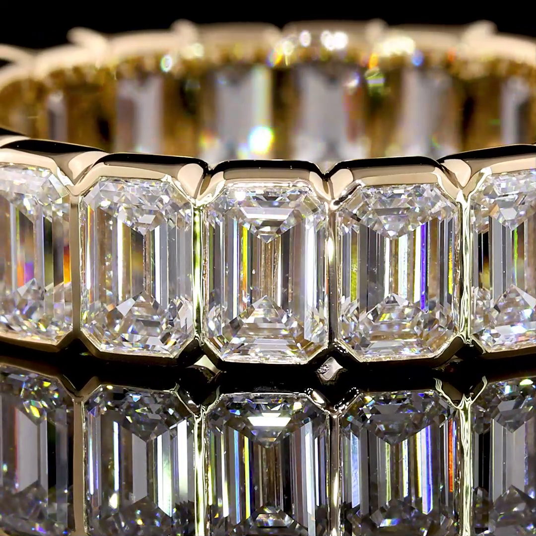 5.02 CTTW Emerald Lab Diamond Full Eternity Sz. 6 (F Color and VS1 Clarity)