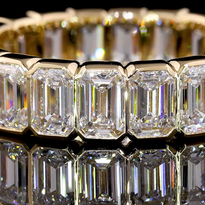 5.02 CTTW Emerald Lab Diamond Full Eternity Sz. 6 (F Color and VS1 Clarity)