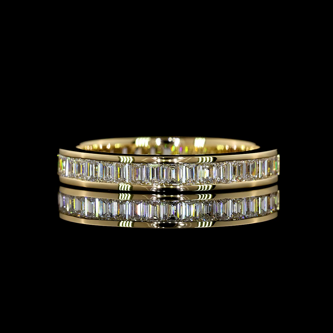 1.00 CTTW Emerald Lab Diamond Full Eternity (E Color and VS Clarity)