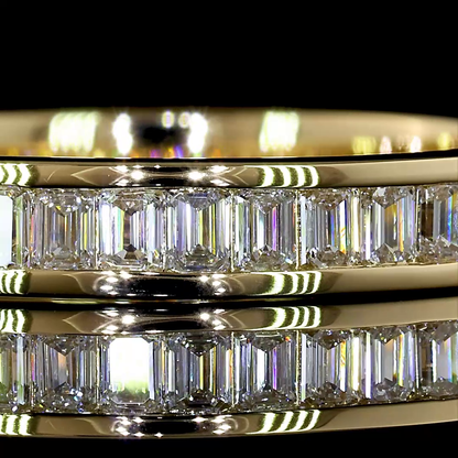 1.00 CTTW Emerald Lab Diamond Full Eternity (E Color and VS Clarity)